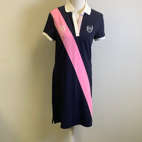 Tommy Hilfiger Navy and Pink Polo Dress - Picture 1 of 5